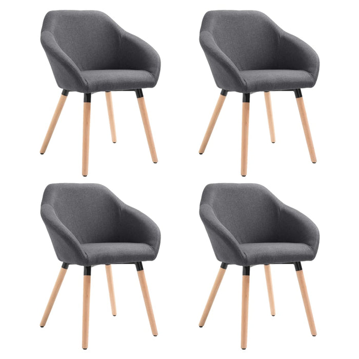 Scaune de bucătărie pivotante, 4 buc., gri închis, textil - WALTI WALTI