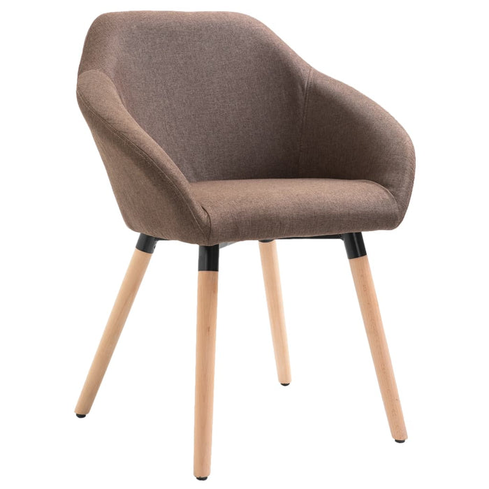 Scaune de bucătărie, 4 buc., maro, material textil WALTI