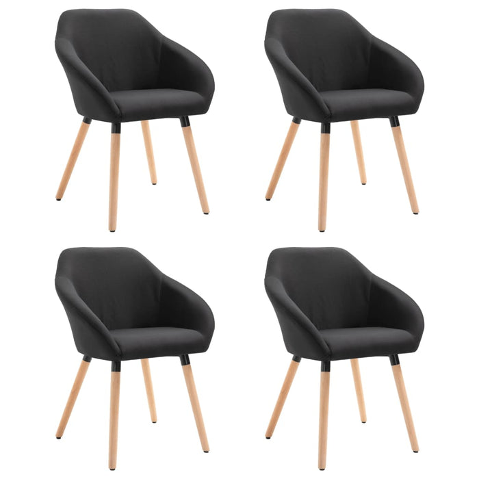 Scaune de bucătărie, 4 buc., negru, material textil - WALTI WALTI