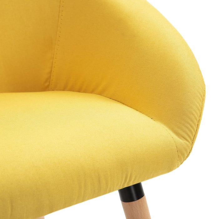 Scaune de bucătărie, 4 buc., galben, material textil - WALTI WALTI