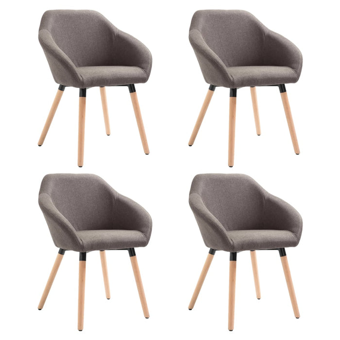 Scaune de bucătărie, 4 buc., gri taupe, material textil - WALTI WALTI