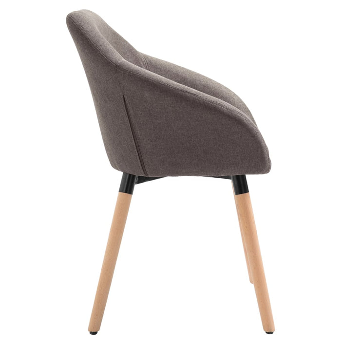 Scaune de bucătărie, 4 buc., gri taupe, material textil - WALTI WALTI
