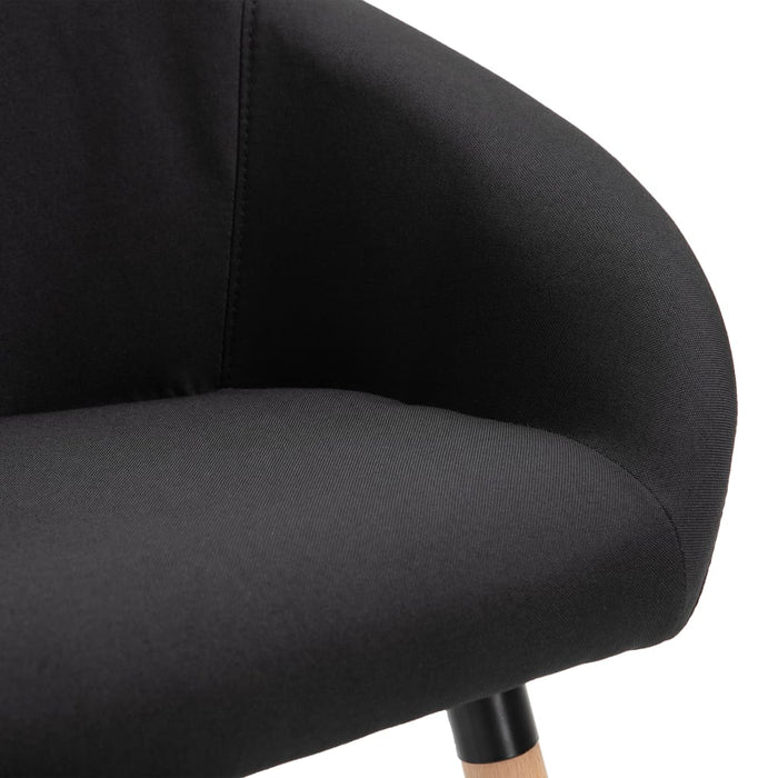 Scaune de sufragerie, 6 buc. negru, material textil - WALTI WALTI