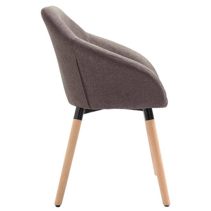 Scaune de sufragerie, 6 buc., gri taupe, material textil WALTI