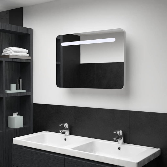 Dulap de baie cu oglindă și LED, 80 x 9,5 x 55 cm WALTI