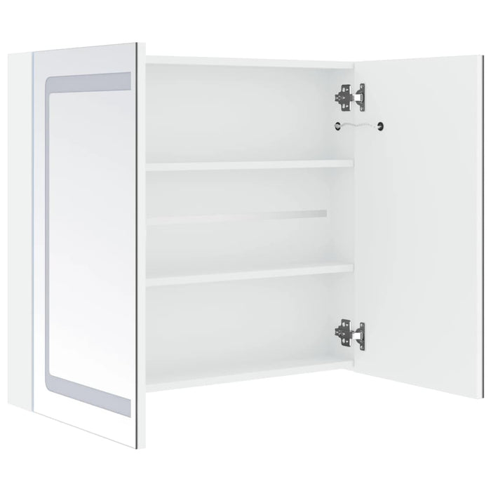 Dulap de baie cu oglindă și LED, 80 x 12,2 x 68 cm WALTI