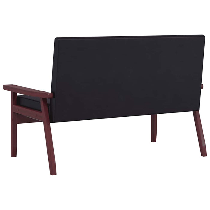 Set canapea, 2 piese, negru, piele artificială - WALTI WALTI