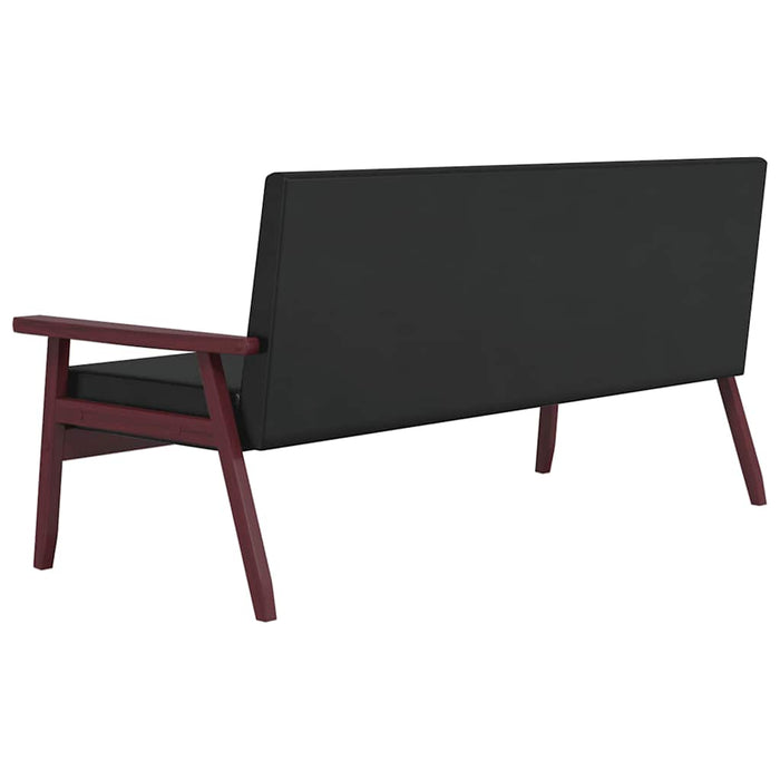 Set de canapele, 2 piese, negru, piele ecologică - WALTI WALTI