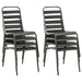 Set mobilier de exterior, 9 piese, gri închis, oțel - WALTI WALTI