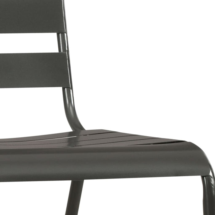 Set mobilier de exterior, 9 piese, gri închis, oțel - WALTI WALTI
