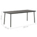 Set mobilier de exterior, 9 piese, gri închis, oțel - WALTI WALTI