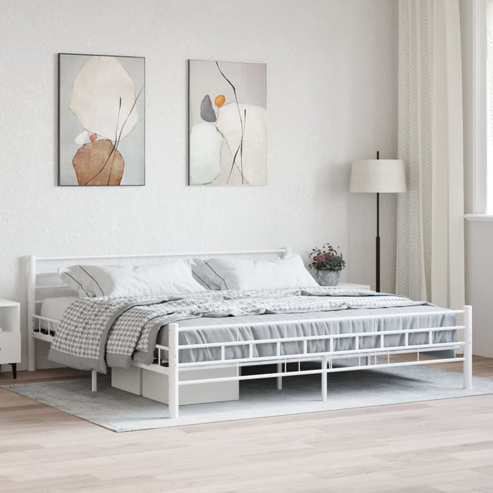 Cadru de pat, alb, 200 x 200 cm, metal - WALTI WALTI