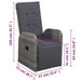 Set mobilier bistro cu perne, 3 piese, gri, poliratan - WALTI WALTI