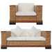 Set de canapele cu perne, 2 piese, maro, ratan natural - WALTI WALTI