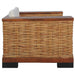 Set de canapele cu perne, 2 piese, maro, ratan natural - WALTI WALTI