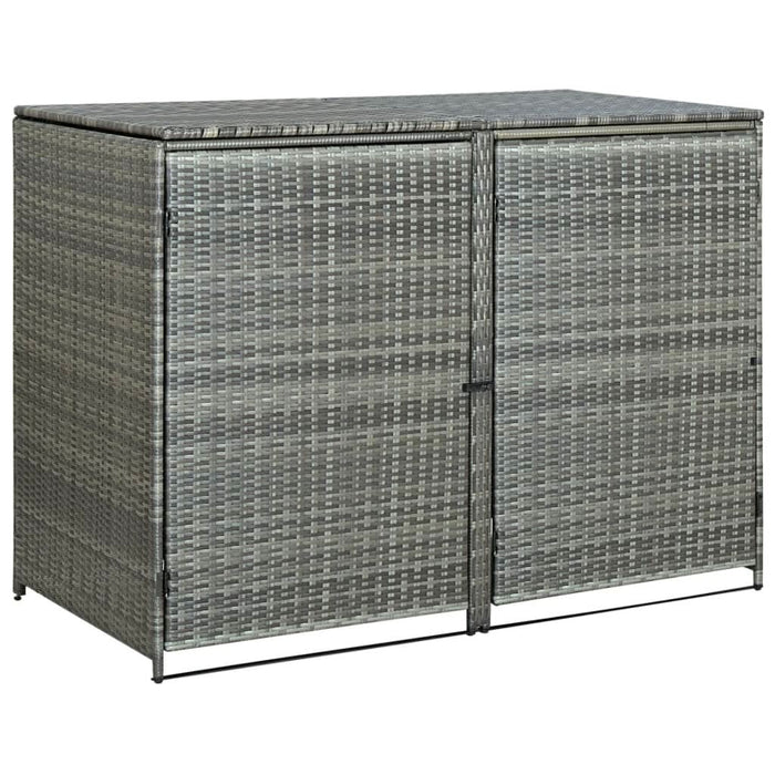 Magazie dublă pentru pubele, antracit, 148x77x111 cm, poliratan - WALTI WALTI