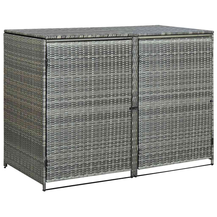 Magazie dublă pentru pubele, antracit, 148x77x111 cm, poliratan - WALTI WALTI