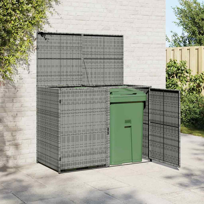 Magazie dublă pentru pubele, antracit, 148x77x111 cm, poliratan - WALTI WALTI