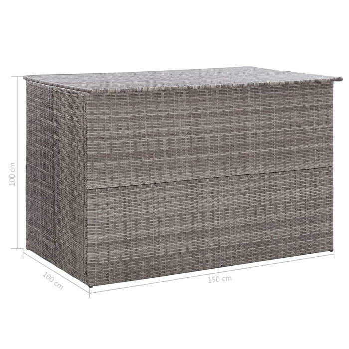 Ladă de depozitare de grădină, gri, 150x100x100 cm, poliratan - WALTI WALTI