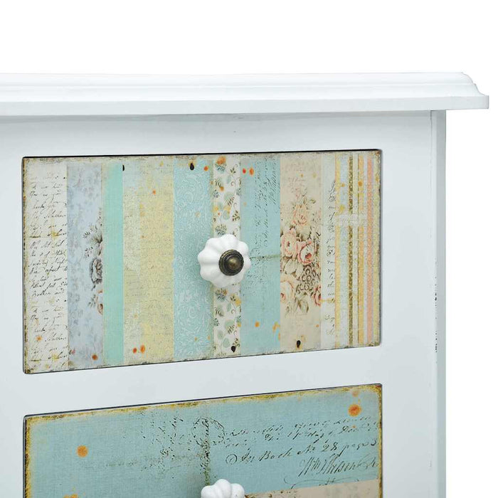 Dulap cu 4 sertare, alb, 40x30x95 cm, MDF WALTI