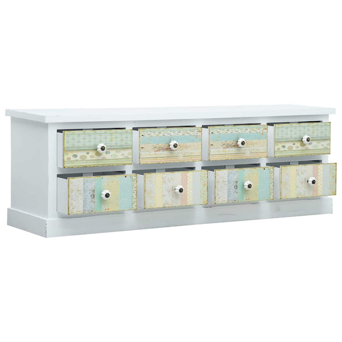 Comodă TV cu sertare, alb, 120 x 30 x 40 cm, MDF WALTI