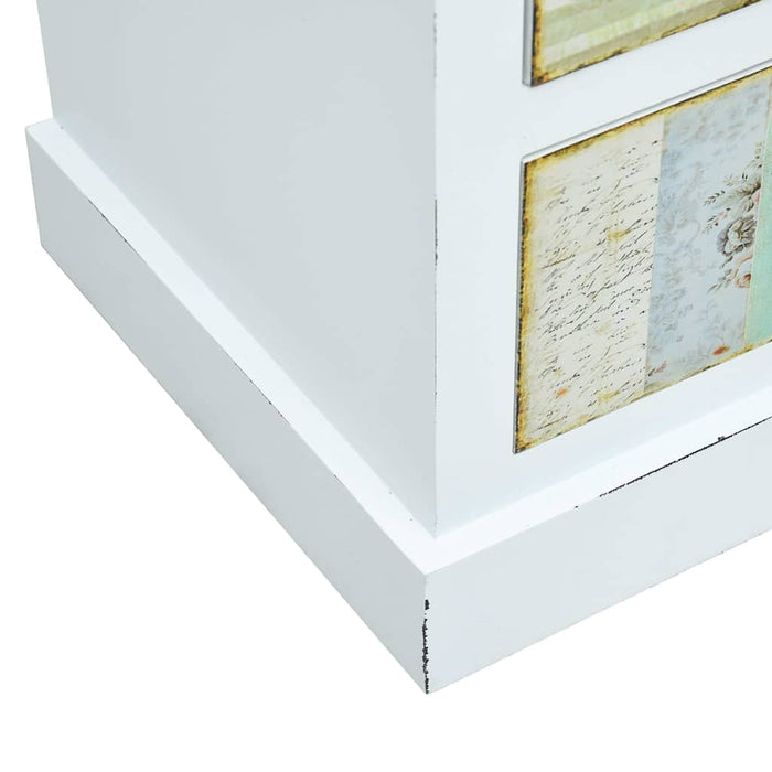 Comodă TV cu sertare, alb, 120 x 30 x 40 cm, MDF WALTI