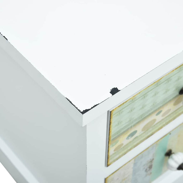 Comodă TV cu sertare, alb, 120 x 30 x 40 cm, MDF WALTI