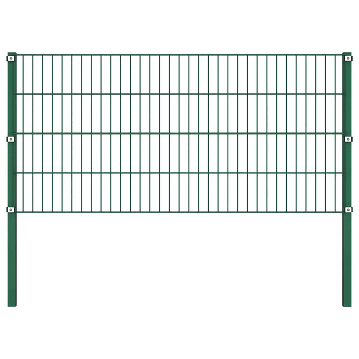 Panou de gard cu stâlpi din fier, verde, 1040x80 cm WALTI