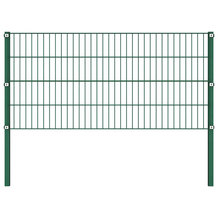 Panou de gard cu stâlpi din fier, verde, 1557,5 x 80 cm WALTI