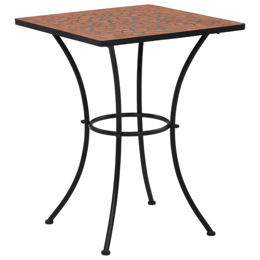 Masă de bistro mozaic, cărămiziu, 60 cm, ceramică - WALTI WALTI