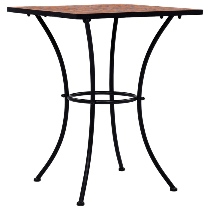 Masă de bistro mozaic, cărămiziu, 60 cm, ceramică - WALTI WALTI