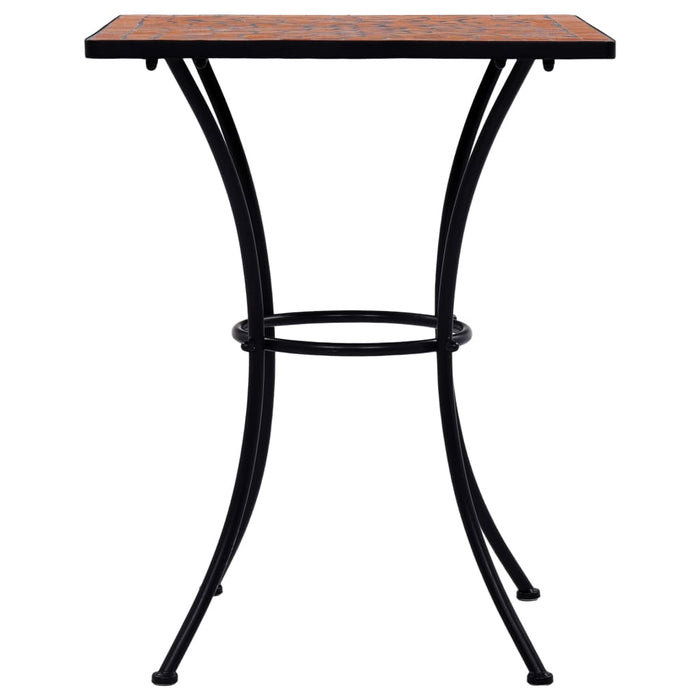 Masă de bistro mozaic, cărămiziu, 60 cm, ceramică - WALTI WALTI
