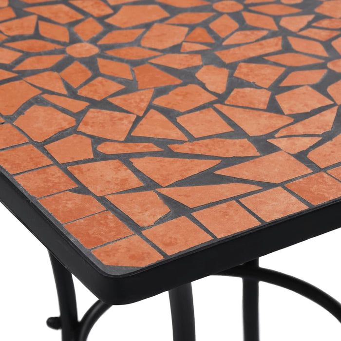 Masă de bistro mozaic, cărămiziu, 60 cm, ceramică - WALTI WALTI