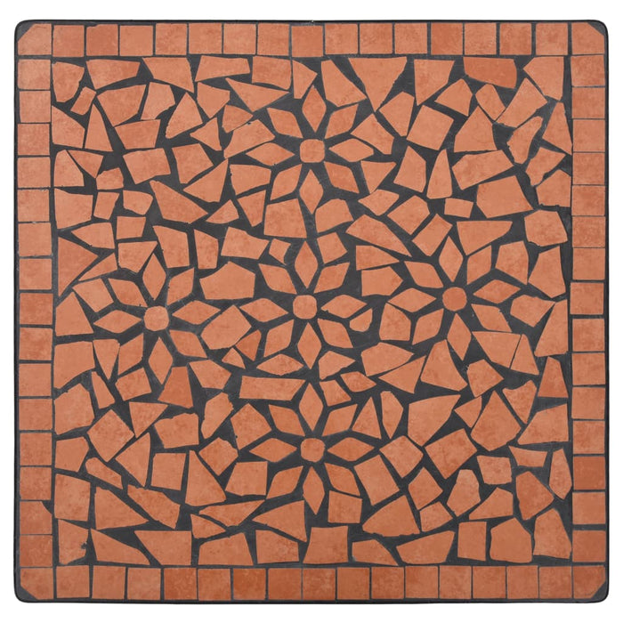Masă de bistro mozaic, cărămiziu, 60 cm, ceramică - WALTI WALTI
