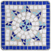 Masă laterală cu mozaic, albastru și alb, ceramică - WALTI WALTI