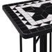 Masă laterală cu mozaic, negru și alb, ceramică - WALTI WALTI