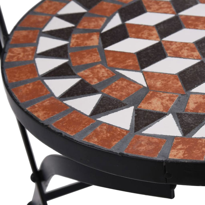 Scaune bistro cu mozaic, 2 buc., maro, ceramică - WALTI WALTI