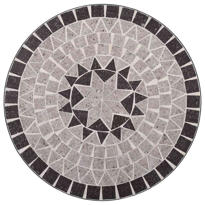 Masă de bistro mozaic, gri, 60 cm, ceramică - WALTI WALTI