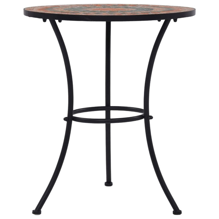 Masă de bistro mozaic, portocaliu/gri, 60 cm, ceramică - WALTI WALTI