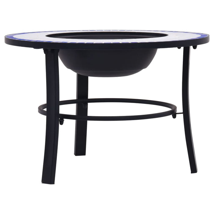 Vatră de foc cu mozaic, albastru și alb, 68 cm, ceramică - WALTI WALTI