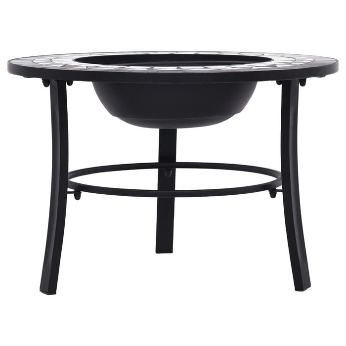 Vatră de foc cu mozaic, negru și alb, 68 cm, ceramică - WALTI WALTI