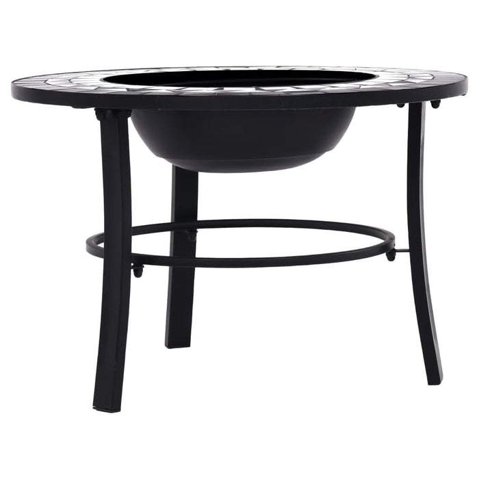 Vatră de foc cu mozaic, negru și alb, 68 cm, ceramică - WALTI WALTI