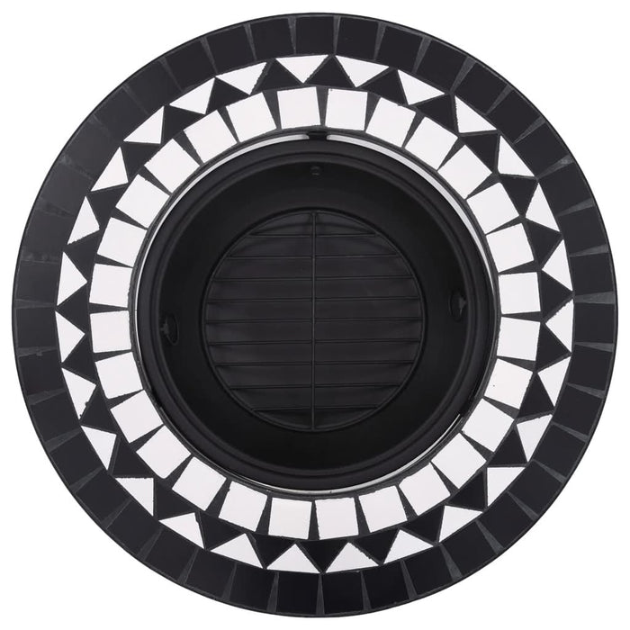 Vatră de foc cu mozaic, negru și alb, 68 cm, ceramică - WALTI WALTI