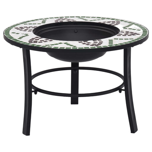 Vatră de foc cu mozaic, verde, 68 cm, ceramică - WALTI WALTI