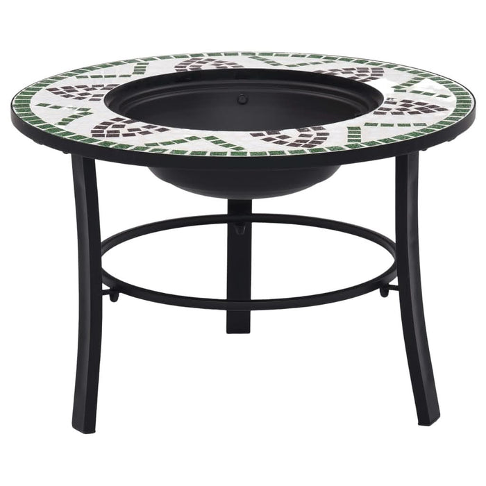 Vatră de foc cu mozaic, verde, 68 cm, ceramică - WALTI WALTI