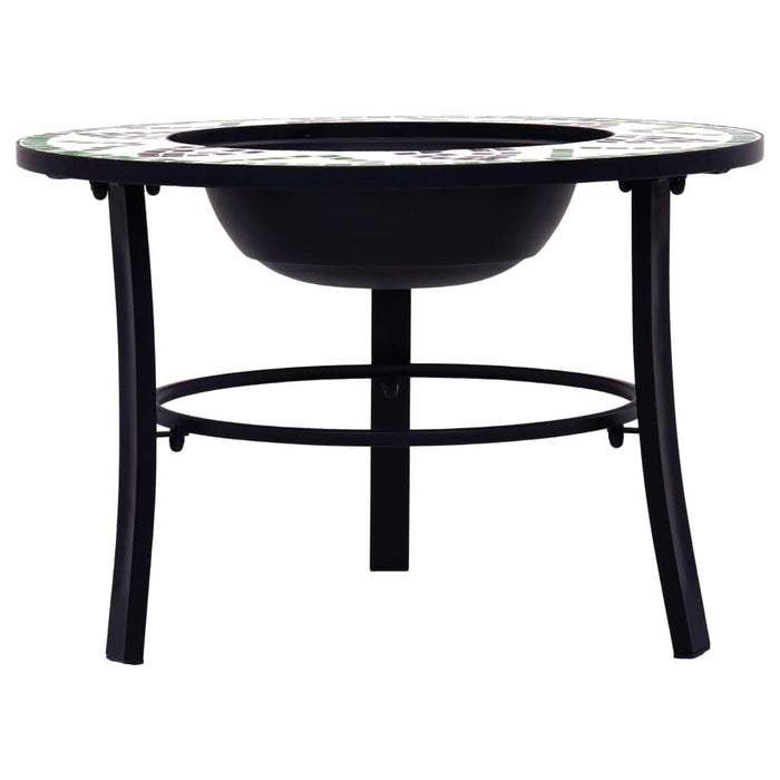 Vatră de foc cu mozaic, verde, 68 cm, ceramică - WALTI WALTI