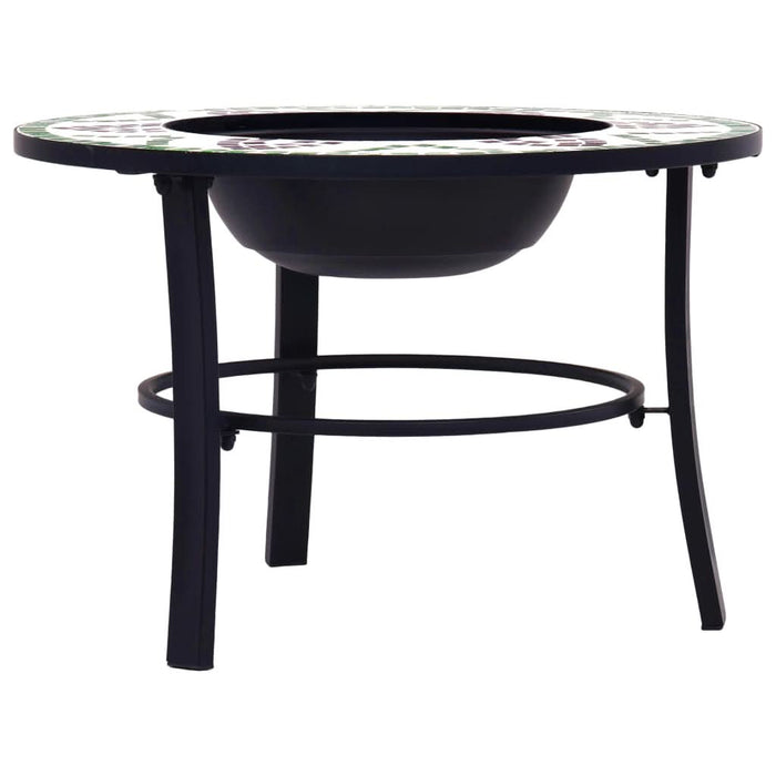 Vatră de foc cu mozaic, verde, 68 cm, ceramică - WALTI WALTI