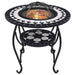 Masă cu vatră de foc, mozaic negru și alb, 68 cm, ceramică - WALTI WALTI