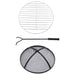 Masă cu vatră de foc, mozaic negru și alb, 68 cm, ceramică - WALTI WALTI