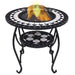 Masă cu vatră de foc, mozaic negru și alb, 68 cm, ceramică - WALTI WALTI